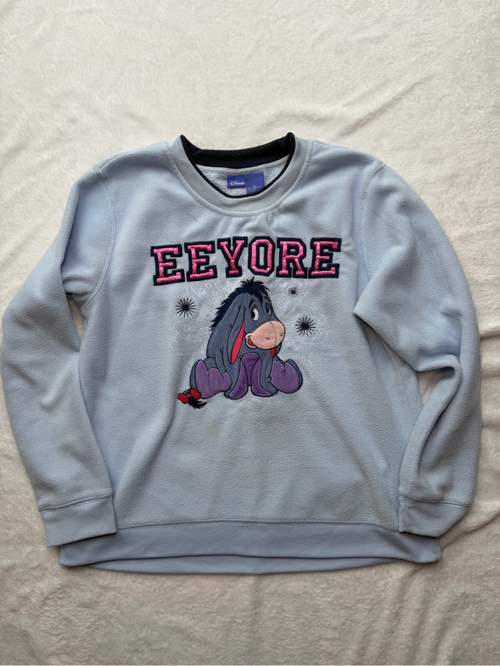 Disney Light Blue Eeyore Crewneck Sweatshirt - women
